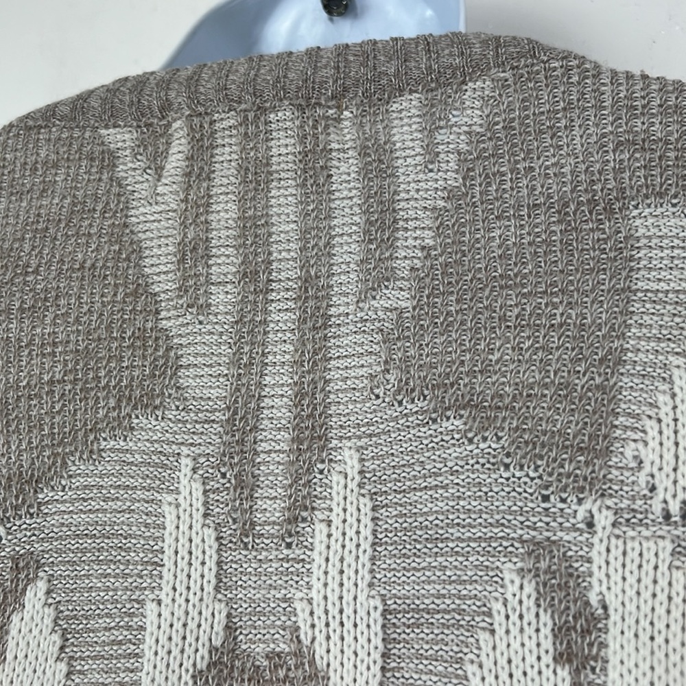 Vintage London Fog Sweater Men Extra Large Tan Cream Pullover Grandpa Sweater - Picture 8 of 9